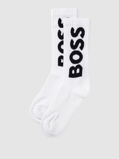 BOSS Socken mit Label-Print Weiss 1