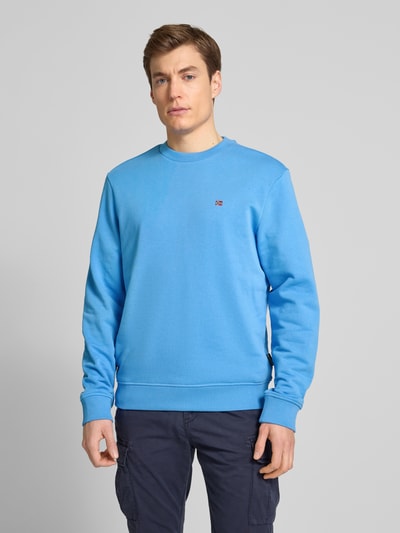 Napapijri Sweatshirt mit Label-Stitching Modell 'BALIS' Royal 4