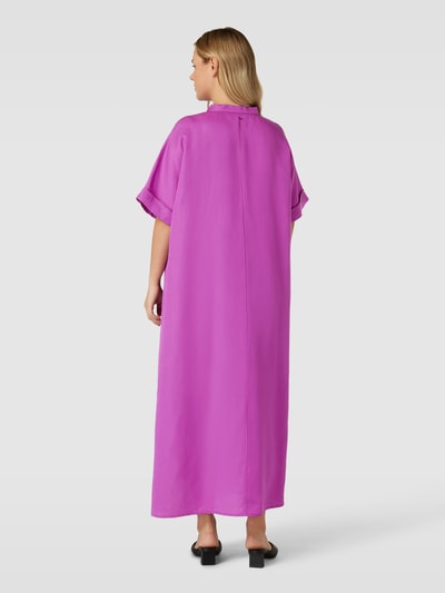 Marina Rinaldi Maxi-jurk met korte knoopsluiting, model 'DECANO' Violet - 5