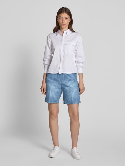 Brax Shorts mit elastischem Bund und Tunnelzug Modell 'MAINE' Dunkelblau 1