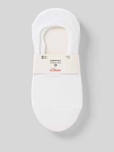 s.Oliver RED LABEL Füsslinge im 3er-Pack aus Baumwoll-Mix Weiss 3