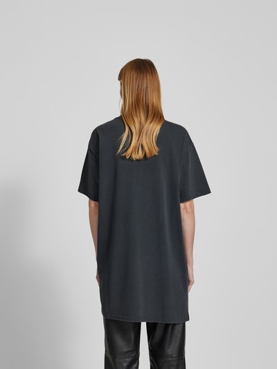 Anine Bing Oversized T-Shirt-Kleid aus Baumwolle Dunkelgrau 5