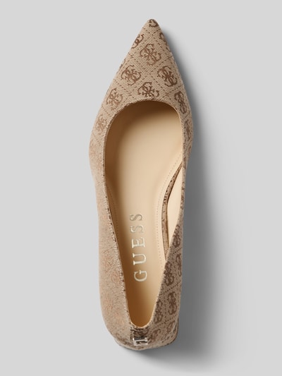 Guess Pumps met blokhak, model 'ZANLY' Beige - 3