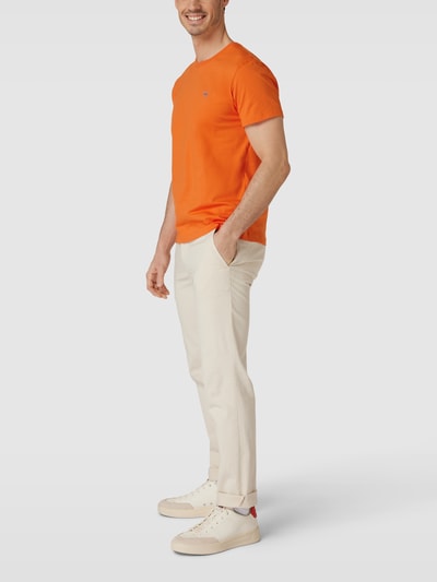 Gant T-Shirt mit Label-Stitching Orange 1