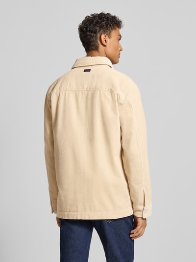 camel active Regular fit vrijetijdsoverhemd in ribcordlook Offwhite gemêleerd - 5