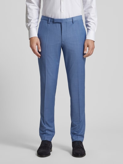 Cinque Tapered fit pantalon met persplooien, model 'Monopoli' Blauw - 4