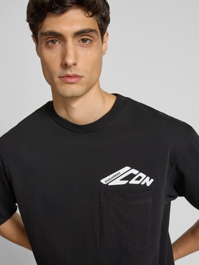 Dsquared2 Loose Fit T-Shirt mit Rundhalsausschnitt Black 3