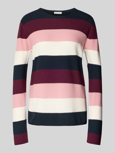 Tom Tailor Regular Fit Strickpullover aus Baumwoll-Viskose-Mix Rosa 2
