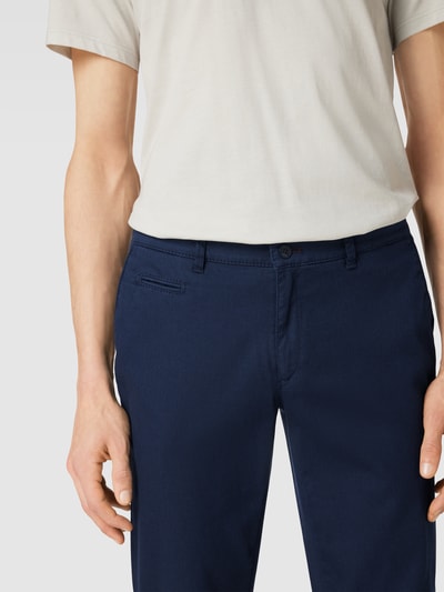 Brax Slim fit chino met Franse steekzakken, model 'Fabio' Donkerblauw - 3