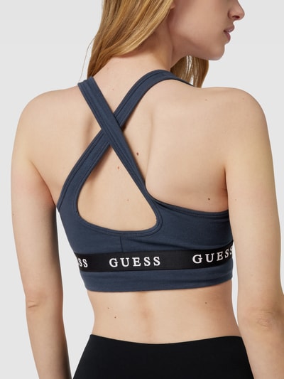 Guess Activewear Bustier mit Label-Detail Modell 'ALINE' Dunkelblau 3