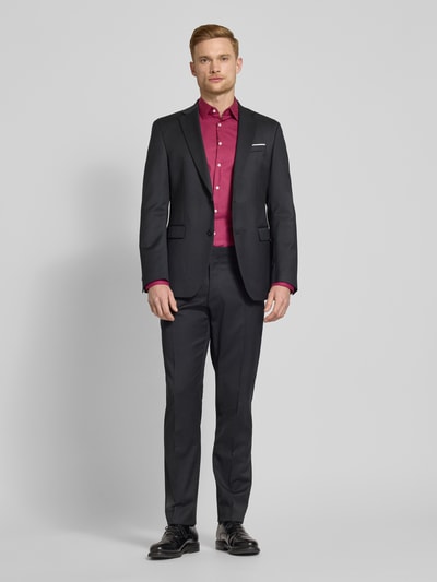 Jake*s Slim Fit Business-Hemd mit Knopfleiste Fuchsia 1