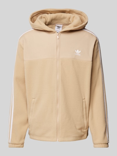 adidas Originals Fleecejacke mit Label-Stitching und Eingrifftaschen Beige 1