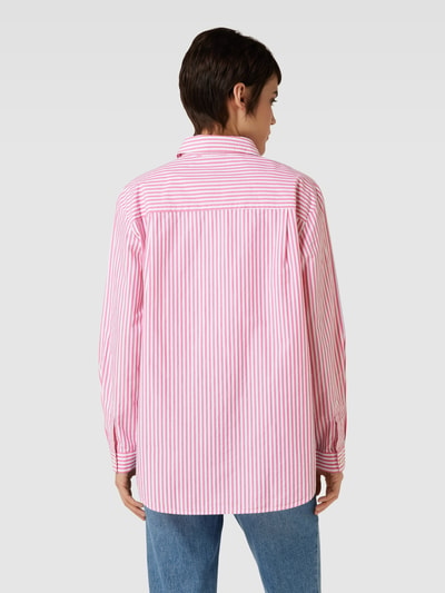 Marc O'Polo Blouse met streepmotief Felroze - 5