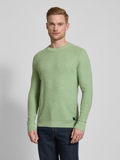 Tom Tailor Regular Fit Strickpullover aus reiner Baumwolle Gruen 4