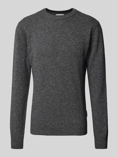 Casual Friday Gebreide pullover met structuurmotief, model 'Karl' Middengrijs gemêleerd - 2