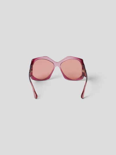 Gucci Unisex Sonnenbrille im Oversized-Look Dunkelrot 5