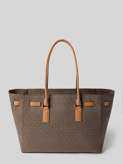 MICHAEL Michael Kors Tote Bag mit Label-Anhänger Modell 'HAMILTON' Dunkelbraun 4