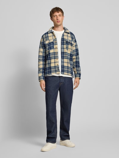 Blend Regular fit vrijetijdsoverhemd met kentkraag, model 'BAKI' Marineblauw - 1