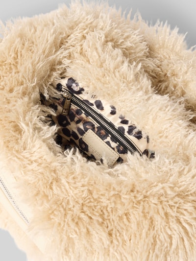 Marc Cain Handtas van imitatiebont met draagbanden Ecru - 5