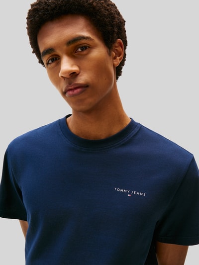 Tommy Jeans Slim Fit T-Shirt aus reiner Baumwolle Dunkelblau 3