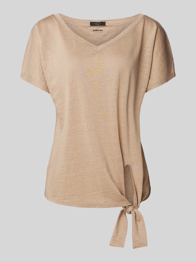 Marc Cain T-Shirt mit V-Ausschnitt Sand 2