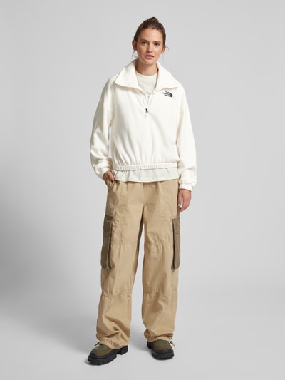 The North Face Cropped Sweatshirt mit Stehkragen Modell "Glacier" Offwhite 1