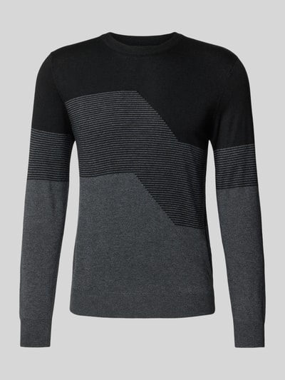 Antony Morato Gebreide pullover met ribboorden Zwart - 2