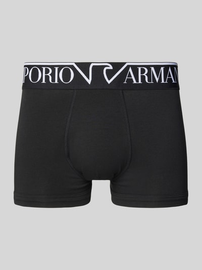 Emporio Armani Trunks mit elastischem Label-Bund Black 1