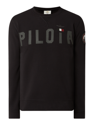 Aeronautica Militare Sweatshirt mit Statement-Print  Black 2