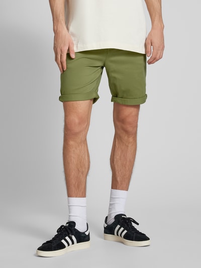 Jack & Jones Regular Fit Bermudas in unifarbenem Design Modell 'BOWIE' Oliv 4