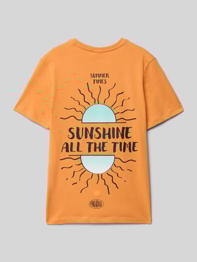 s.Oliver RED LABEL Regular Fit T-Shirt aus reiner Baumwolle Orange 3