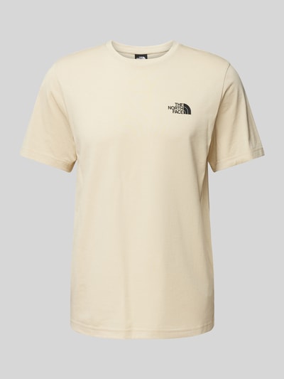 The North Face T-Shirt mit Label-Print Modell 'SIMPLE DOME' Beige 2