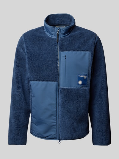 Thinking Mu Jacke mit Stehkragen Blau 1