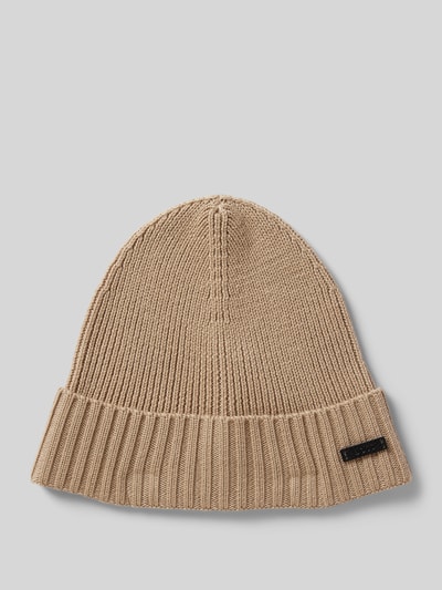 MCNEAL Beanie mit Label-Badge Sand Melange 1