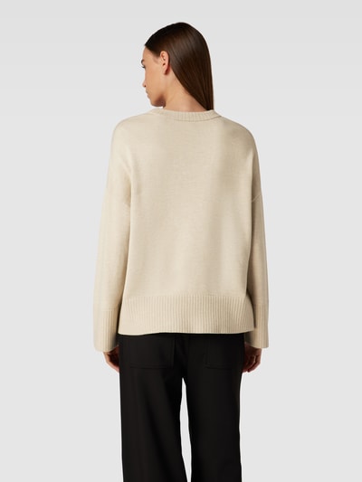 MSCH Copenhagen Strickpullover mit Rundhalsausschnitt Modell 'Odanna' Sand Melange 5