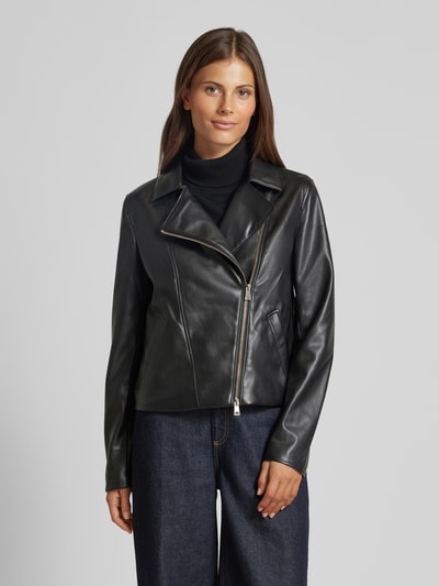 Christian Berg Woman Bikerjacke mit Zweiwege-Reißverschluss Black 4