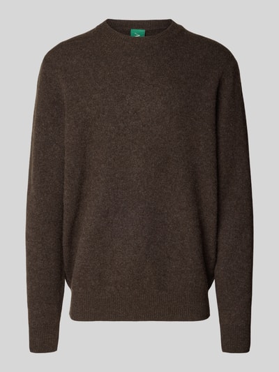 ANNARR Pullover van merinowol, model 'RAGI' Donkerbruin - 2