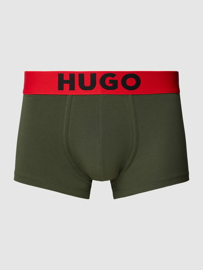 HUGO Boxershort met elastische band met logo Olijfgroen - 1