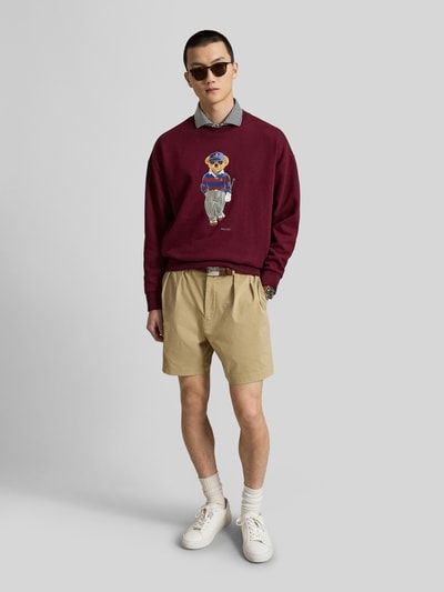 Polo Ralph Lauren Sweatshirt mit Golfbär-Stickerei Bordeaux 1