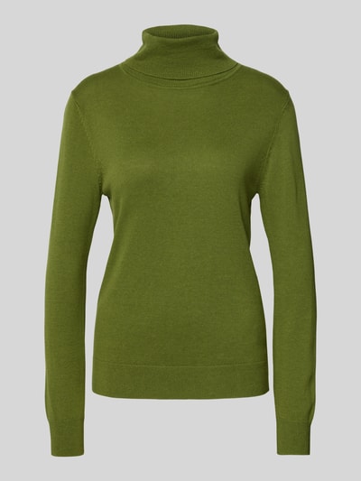 Tom Tailor Regular fit coltrui van een mix van katoen en viscose Groen - 2