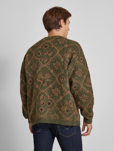 Jack & Jones Premium Cardigan mit V-Ausschnitt Modell 'UMAGNE' Oliv 5