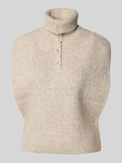 mbyM Kamizelka o kroju relaxed fit z imitacji dzianiny model ‘Tristiana’ Szarobrązowy 2