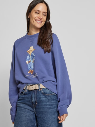 Polo Ralph Lauren Oversized Sweatshirt mit Motiv-Print Dunkelblau 3