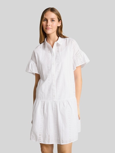 Tom Tailor Denim Freizeitkleid aus reiner Baumwolle Weiss 4