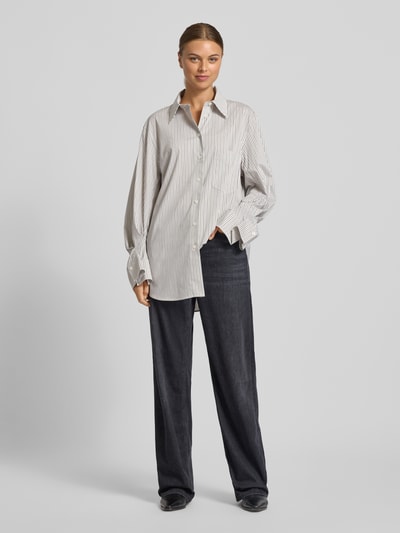 JOOP! Regular Fit Hemdbluse aus Viskose-Mix Modell 'Benice' Hellgrau 1