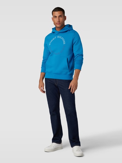 Tommy Hilfiger Hoodie mit Label-Print Modell 'MONOTYPE' Aqua 1