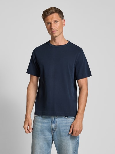 SELECTED HOMME Regular fit T-shirt van puur katoen, model 'CHRIS' Donkerblauw - 4