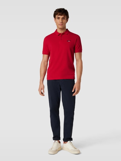 HECHTER PARIS Poloshirt met labelstitching Rood - 1