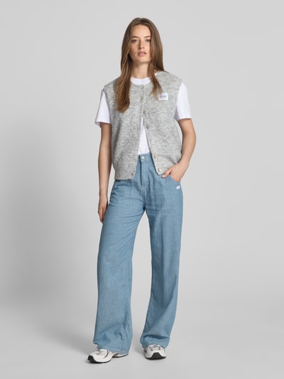 Gang Spodnie o szerokim kroju z efektem denimu model ‘Via Wide’ Jasnoniebieski 1