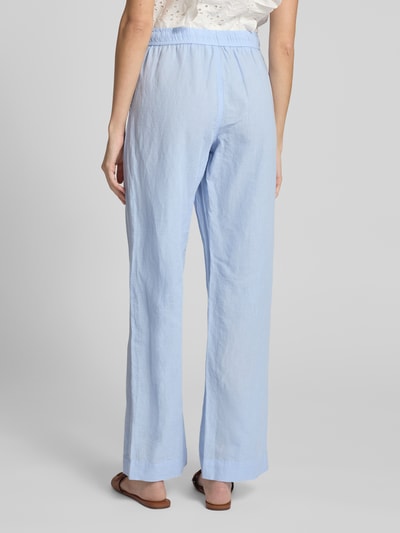 Neo Noir Straight Fit Leinenhose mit Eingrifftaschen Modell 'Sonar' Hellblau 5